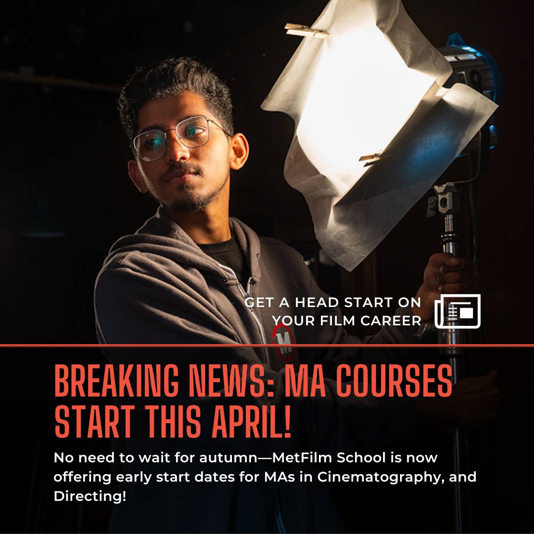 🎬 You don’t have to wait until autumn 2025 to take your film career to the next level!

Discover more about our exciting programmes on our website [link in bio], or join us for our Virtual MA Open Day next Wednesday to explore your options and ask your questions live!