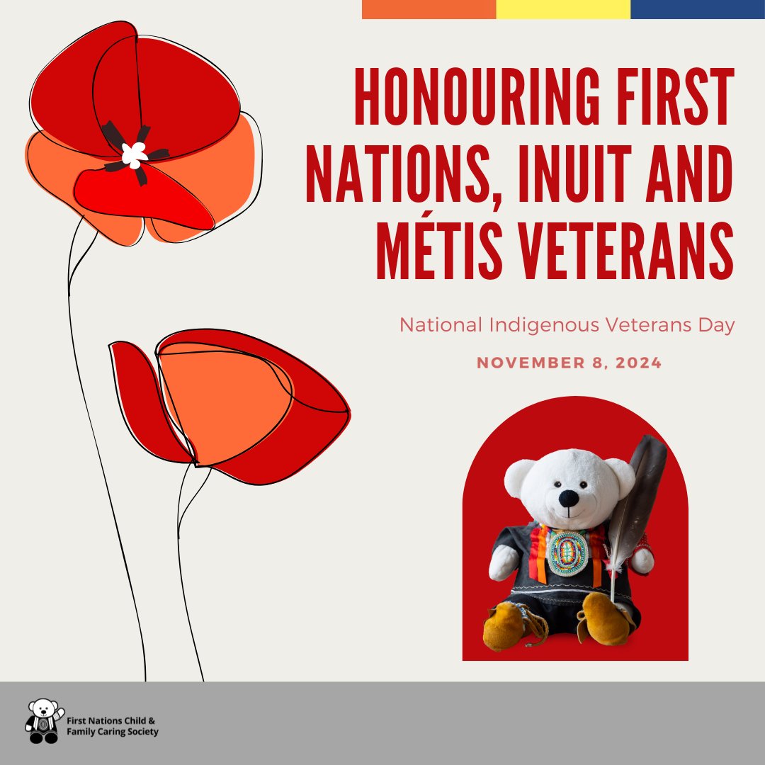 CaringSociety's tweet image. Each year on November 8, we honour the contributions of the First Nations, Métis and Inuit veterans who served in the First and Second World Wars and the Korean War, as well as those who serve today ❤️ #NationalIndigenousVeteransDay