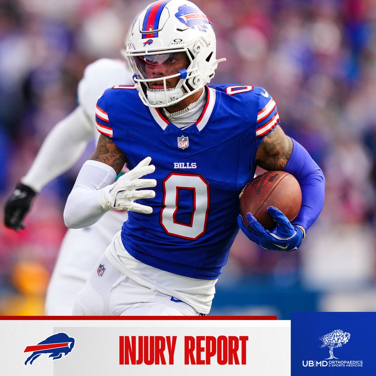 BuffaloBills's tweet photo. Coach McDermott has ruled Keon Coleman out for Sunday's game.

#BUFvsIND injury report: https://t.co/6xjmNRPqUL https://t.co/jvZMV5juyA
