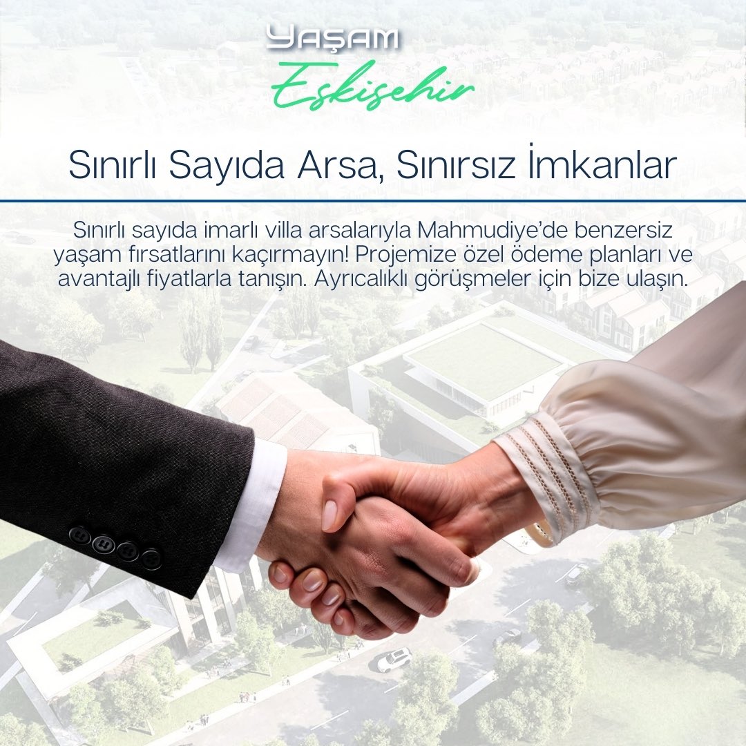 Sınırlı sayıda imarlı villa arsalarıyla Mahmudiye’de benzersiz yaşam fırsatlarını kaçırmayın! Projemize özel ödeme planları ve avantajlı fiyatlarla tanışın. Ayrıcalıklı görüşmeler için bize ulaşın.
 
📞 444 68 24
#MahmudiyeProjesi #EskişehirKonut #LansmanFırsatları #İnwestGroup