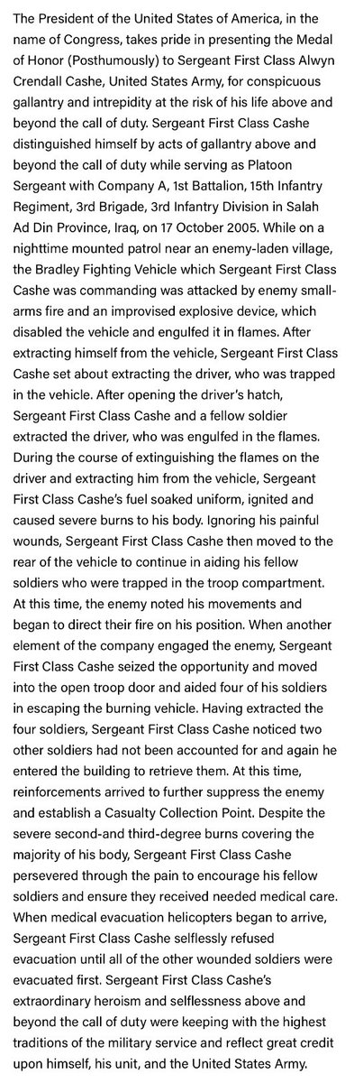 44MagnumBlue1's tweet image. Sergeant First Class Alwyn Crendall Cashe 

July 13, 1970 - November 8, 2005

Medal of Honor