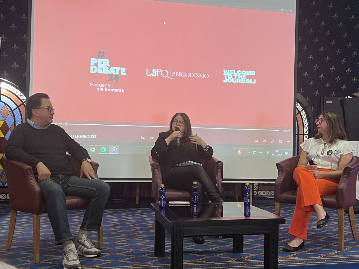 nellylun's tweet photo. #Periodismo Ahora @MariaBelenArro1 comenta sobre los desafíos para la investigación periodística en Ecuador. #Perdebate @USFQ_Ecuador https://t.co/SzKRoiuxTI