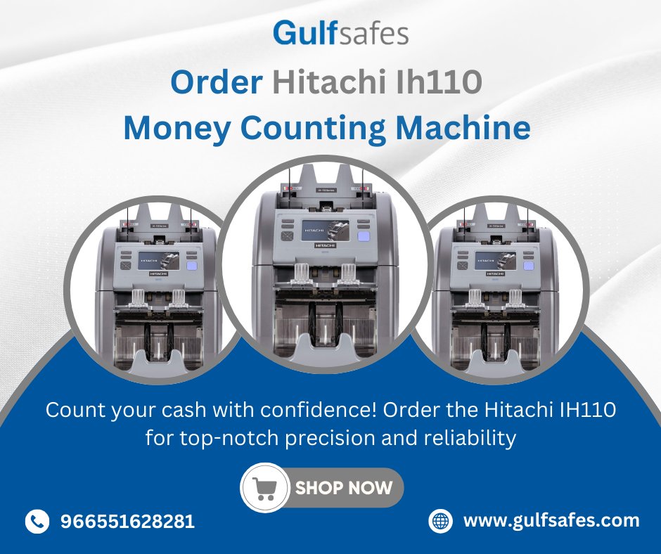 gulfsafes's tweet image. 💸 Count your cash fast and accurately! The Hitachi IH110 Money Counting Machine brings you precision and speed, eliminating manual errors and saving you valuable time. 
tinyurl.com/bdew2b8h
#hitachiih110 #moneycountingmachine #cashmanagement #businessefficiency #timesaver