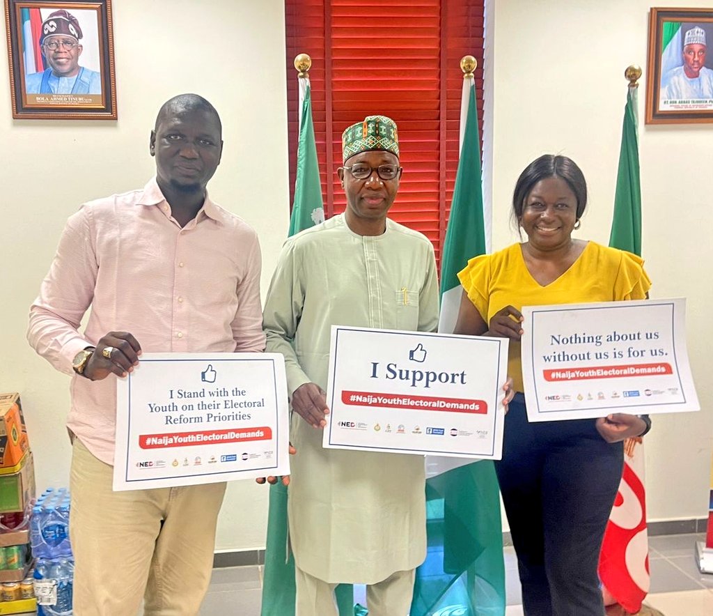 We paid a courtesy visit to the Speaker House of Representatives who was ably represented by Hon. Sada Soli 
Kaita/Jibia Federal Constituency of katsina. We discussed extensively on the YERPNAIJA project alongside the Youth priorities recommendations. 
<a href="/NDI/">National Democratic Institute</a> <a href="/NEDemocracy/">NEDemocracy</a> <a href="/KDI_ng/">Kimpact Development Initiative</a>