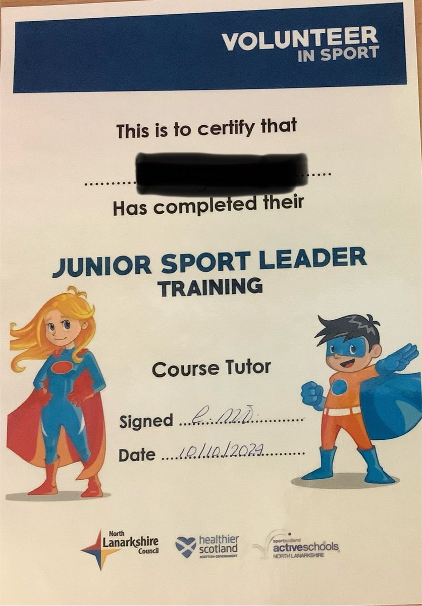 Congratulations to P6/7 who all completed their Junior Sport Leader Training. <a href="/GlenboigSport/">GlenboigSport</a> <a href="/NLActiveSchools/">NLActiveSchools</a> <a href="/NLASC_Carrie/">ASC Carrie McCoy</a>