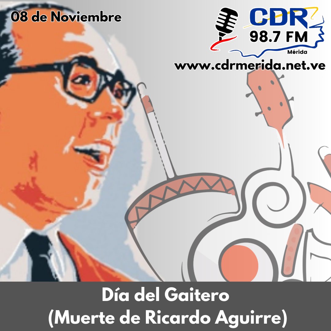 Cada #08nov, se celebra el Día del Gaitero, esto en recuerdo a aquella trágica fecha cuando muere en un accidente automovilístico, el máximo exponente de nuestro ritmo pascuero, Ricardo José Aguirre González.
En homenaje a “El Monumental de la Gaita”
