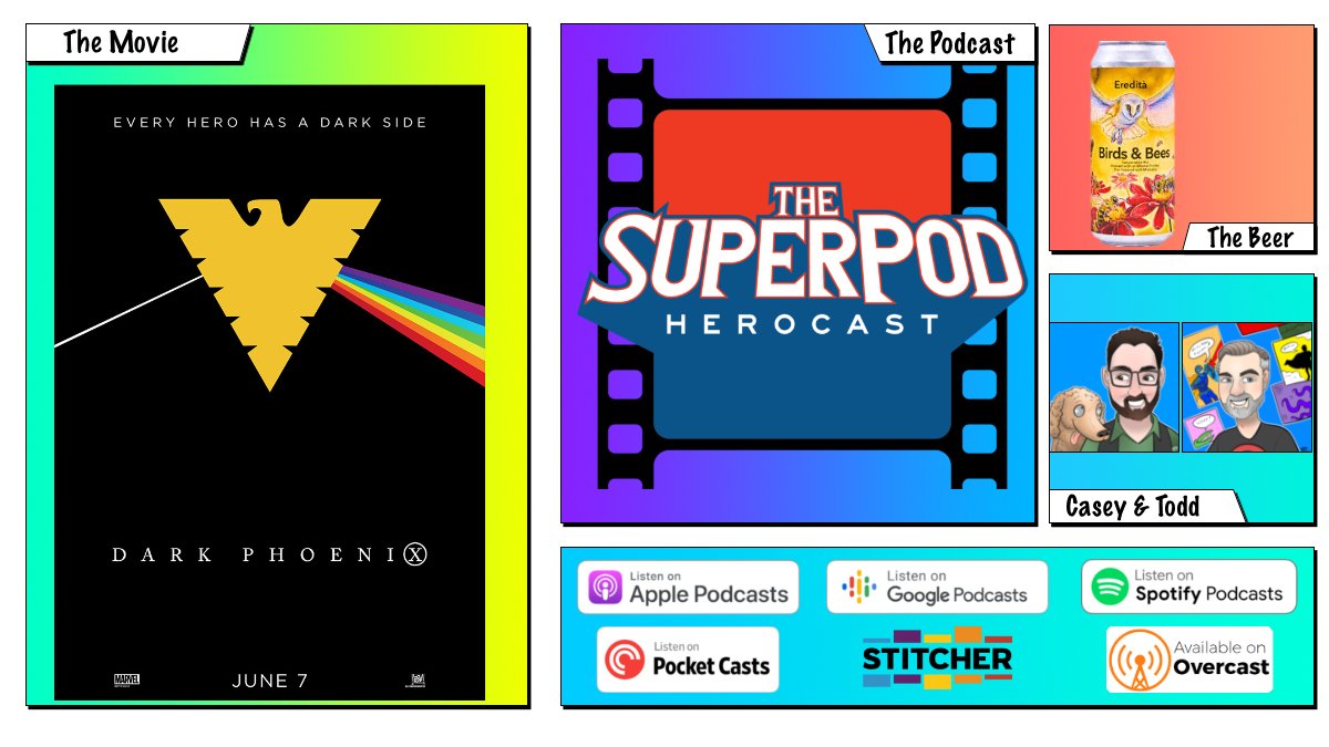 Well, we knew this day would come...here we are the semi official final movie "Fox X-Men" franchise..and it's #DarkPhoenix.
All that can be said without giving away how we felt about it.

Listen here:
player.captivate.fm/episode/f533fe…
Or wherever you catch your pod!