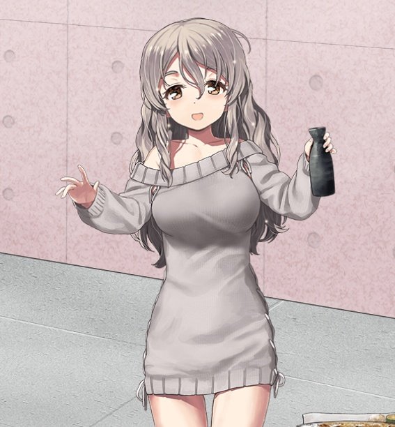 艦これ「ポーラ 秋刀魚モードなんというか自然で違和感のない姿だよね…#艦これ #鎮守府秋」|tamamizu@C103東ユ48a土曜のイラスト