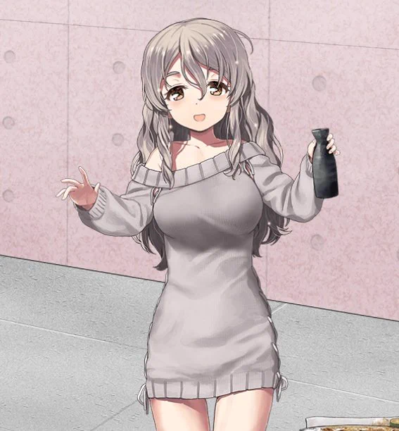 ポーラ 秋刀魚モードなんというか自然で違和感のない姿だよね…#艦これ #鎮守府秋刀魚祭り 