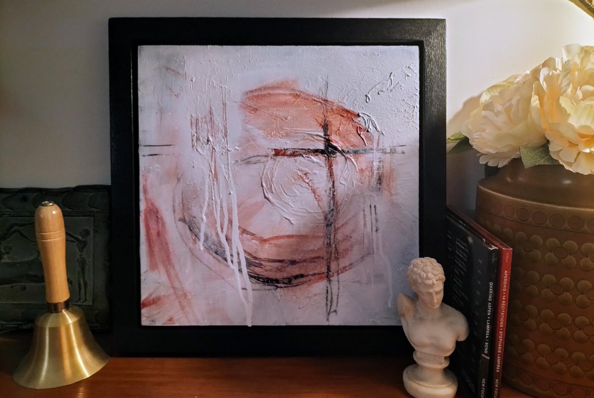 (1/2) Yesterday I picked up <a href="/KirstyM_Art/">Kirsty Matheson Art</a> 's painting of Madonna, the 6th song from Schoenberg's Pierrot Lunaire. I'm so happy to have this gorgeous work in my home! Madonna is a special part of Pierrot for me, as its text and symbolism blew the whole opus wide open for me!