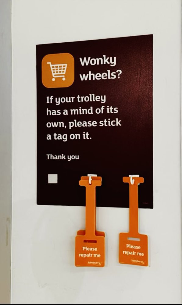 Marked0ut's tweet photo. Wonky Wheels 🛒#X #UK https://t.co/inYo90j3Pn