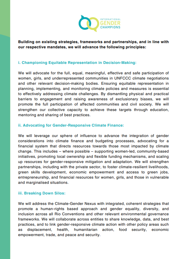 RMIGeneva's tweet photo. Nov 7: RMI Ambassador @Jabkanira joined 40 Geneva-based decision-makers in signing the “Geneva Pledge for Gender-Responsive Climate Action”  #INTGenderChampions #GenevaPledge https://t.co/XfesbKEND7