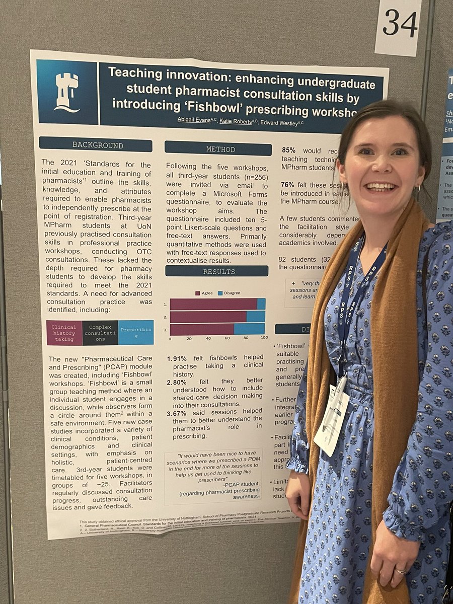 Matthew Boyd đź’™ (he/him) (@matthew_boyd) on Twitter photo Come and see my colleagues Abi Evans and Katie Roberts from <a href="/UoNPPP/">UoN_Pharmacy_PPP</a> at poster 34 at #RPSConf24 Come and see my colleagues Abi Evans and Katie Roberts from <a href="/UoNPPP/">UoN_Pharmacy_PPP</a> at poster 34 at #RPSConf24