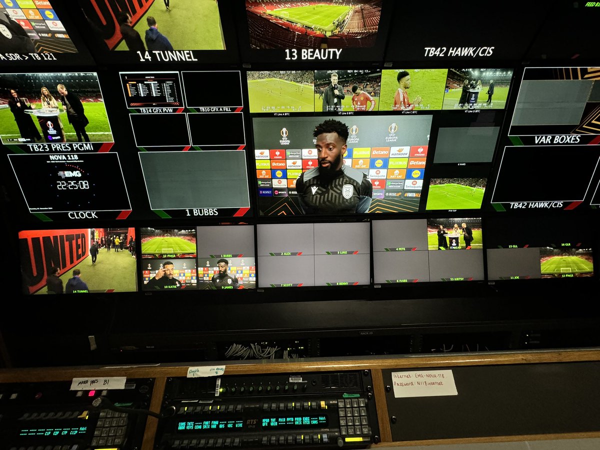 Match Directed my first <a href="/ManUtd/">Manchester United</a> game last night.

Manchester United 2-0 Paok 
@Europa
Old Trafford 
14 Cameras 🎥 

Lucky to work with the best of best for cameras and VT. And a first win in Europe of over a year for Man Utd so a happy United fans this week.