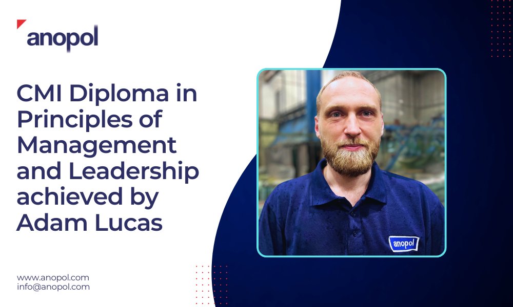 Congratulations to Adam Lucas at Anopol Group who has achieved the CMI Diploma in Principles of Management and Leadership (Level 3).

Find out more on the Anopol blog: 
anopol.com/cmi-diploma-in…

#leadership #electropolishing #ukmfg #team