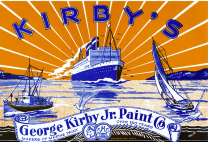 #designoftheday Since 1846 the George Kirby Jr. Paint Co. of Bedford Mass. has been handcrafting the world's finest marine paints.  Kirby offers a rich palette of beautiful vintage colors befitting your prized wooden craft &amp; their label design is perfect.  kirbypaint.com