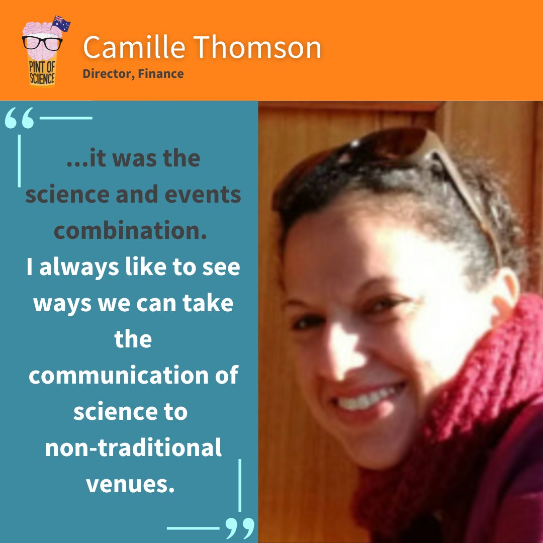 pintofscienceAU's tweet image. Meet Camille Thomson, a long-term team member who most recently volunteered as our Director of finance for the #Pint24 festival!👋

We asked Camille why #PintAU? 💬 

Read the full article on our website. 📰pintofscience.com.au/news