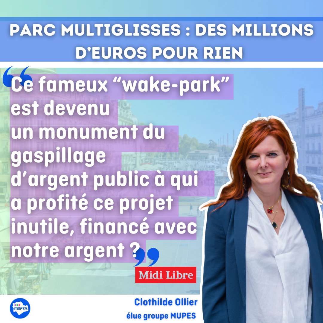 💸Le parc multiglisse vanté comme une opportunité par l'équipe de @mdelafosse s’avère être un monument de gaspillage d’argent public.  

À qui profite cette dépense d'argent antiécologique et inutile ?     

Le PS de #Montpellier doit rendre des comptes.