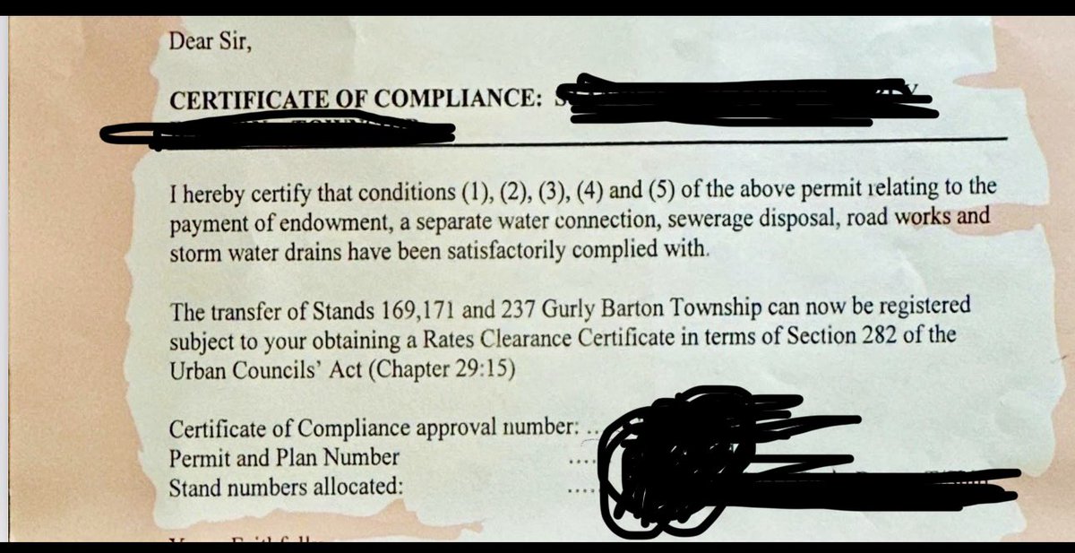 Real Estate Nugget’s!

-We cannot justify having people’s houses demolished but we have to learn one or two from these mistakes of others before they become our own mistakes!

-When someone wants to buy a stand for development ask for the following documents 

-1. Parent Deed
2.