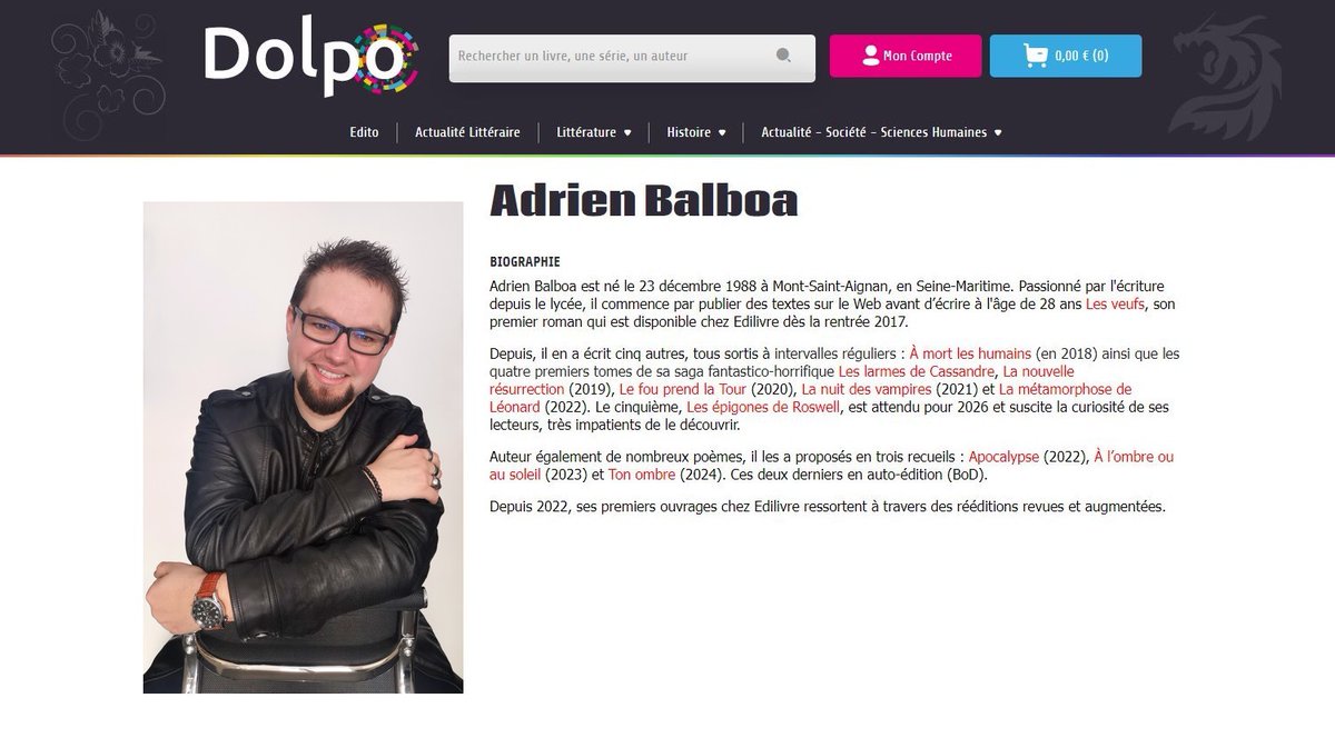 AdrienBalboa's tweet photo. Bonjour X, j'espère que ceux qui lisent ces mots vont bien.
Pour les personnes qui ne me connaissent pas ou qui m’ont complètement zappé depuis un an et demi (moment où j'avais quitté ce réseau)…

https://t.co/FcAsaz7E0w 

[#Auteur - #Author - #Écrivain - #Writer - #Dolpo] https://t.co/VXb8TFVlK9