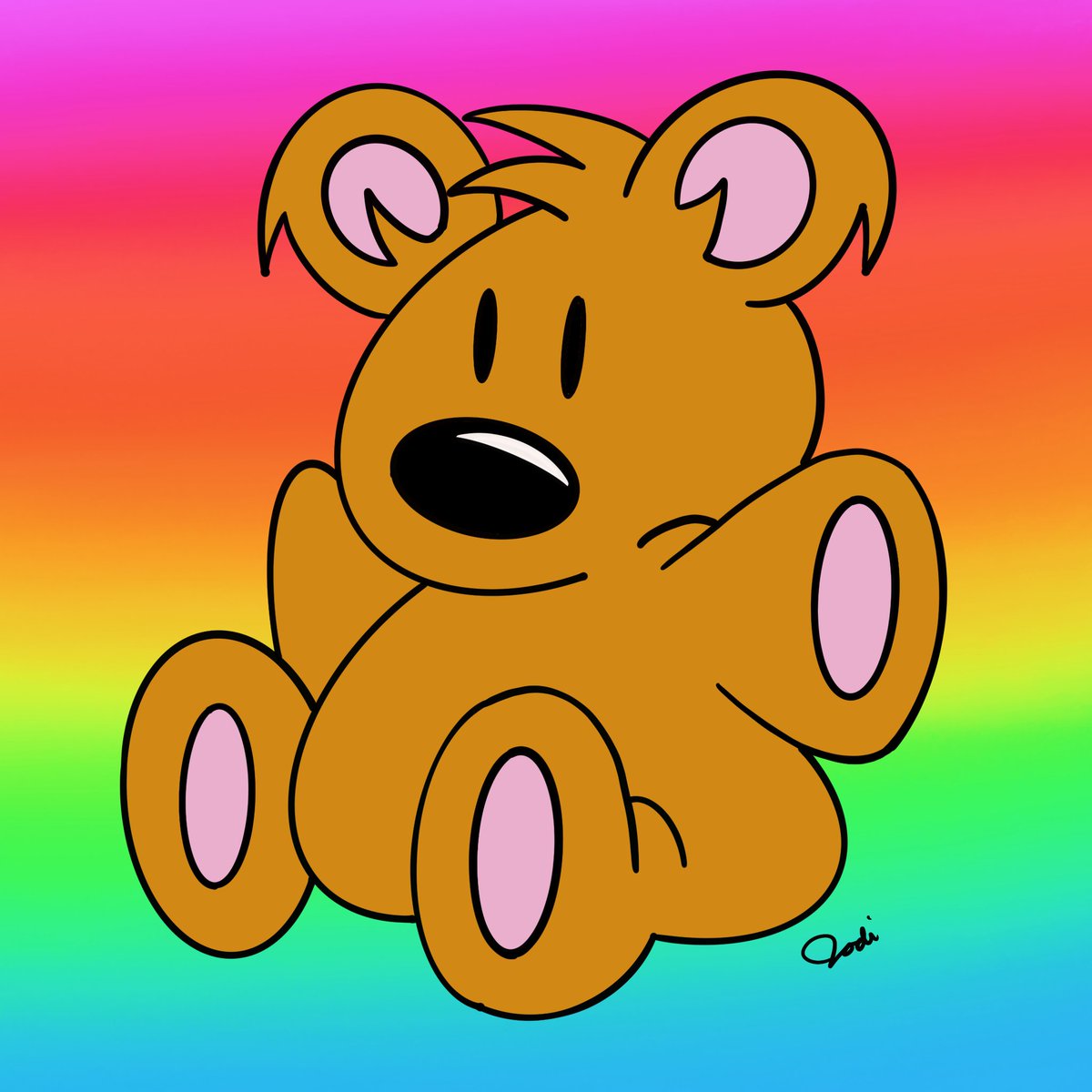 It's finally Friday! Here's Pooky, qualified for hugs and naps 💗 #fanartfriday #fanart #garfield <a href="/Garfield/">Garfield</a> #pookybear #pooky #garfieldandfriends #digitalart