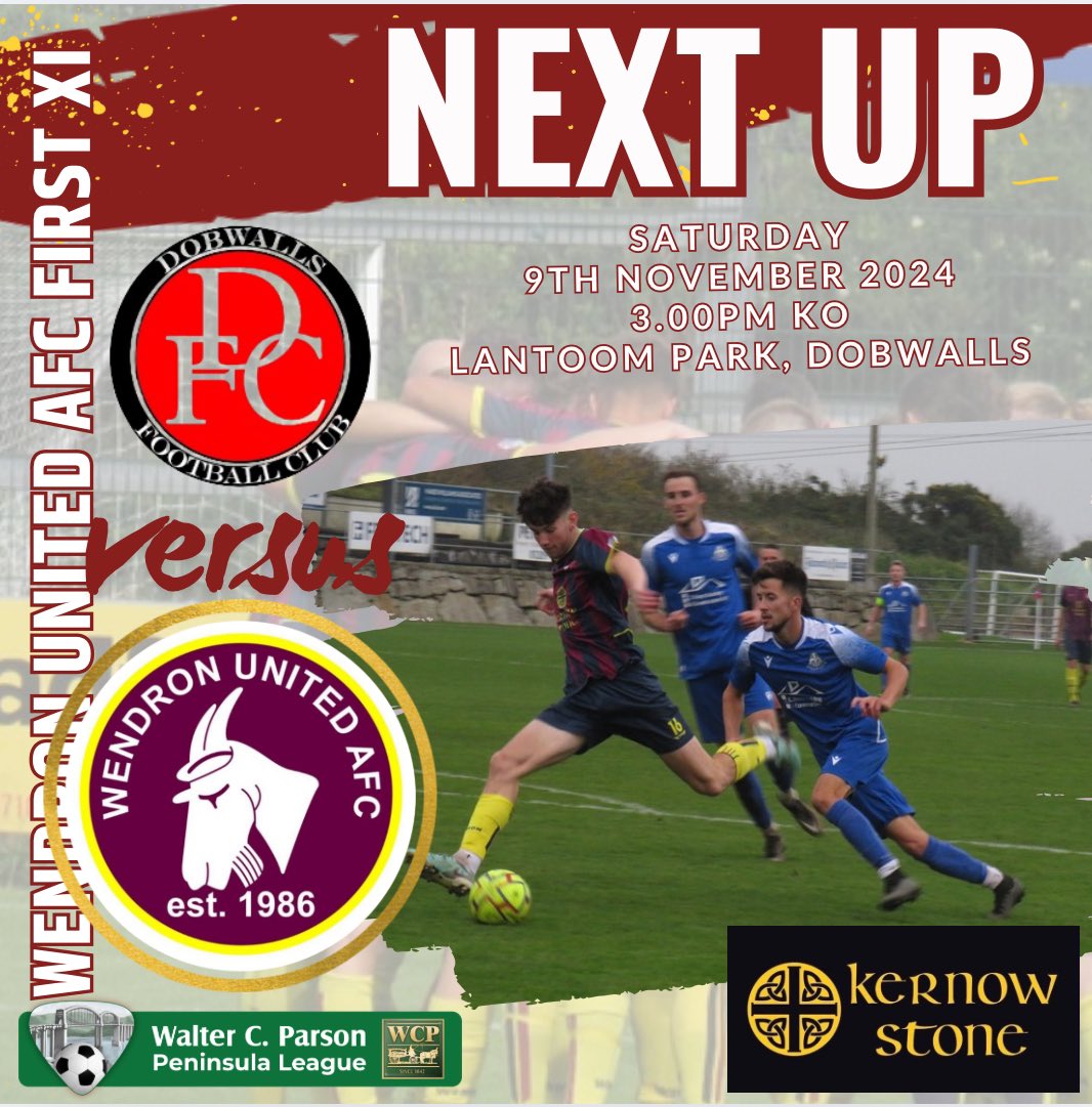 𝗡𝗲𝘅𝘁 𝘂𝗽
Tomorrow we go to <a href="/DobwallsFC/">Dobwalls FC</a> for our next <a href="/swpleague/">WALTER C. PARSON PENINSULA LEAGUE</a>. 
It’s another 2nd v 3rd encounter, in what looks to be another exciting fixture.

<a href="/NonLeagueHQ1/">NonLeagueHQ</a> 
<a href="/NonLeagueFix/">NonLeagueFixtures</a> 
<a href="/Cornishfootball/">Dave Deacon</a> 
<a href="/swsportsnews/">South West Sports News</a>