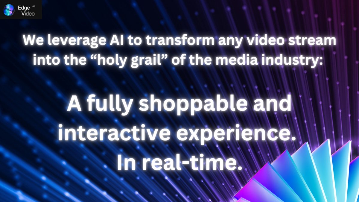 edgevideoai's tweet image. What we do at Edge Video AI? It&apos;s really simple. 

#EdgeVideoAI #RealTimeShopping #InteractiveMedia