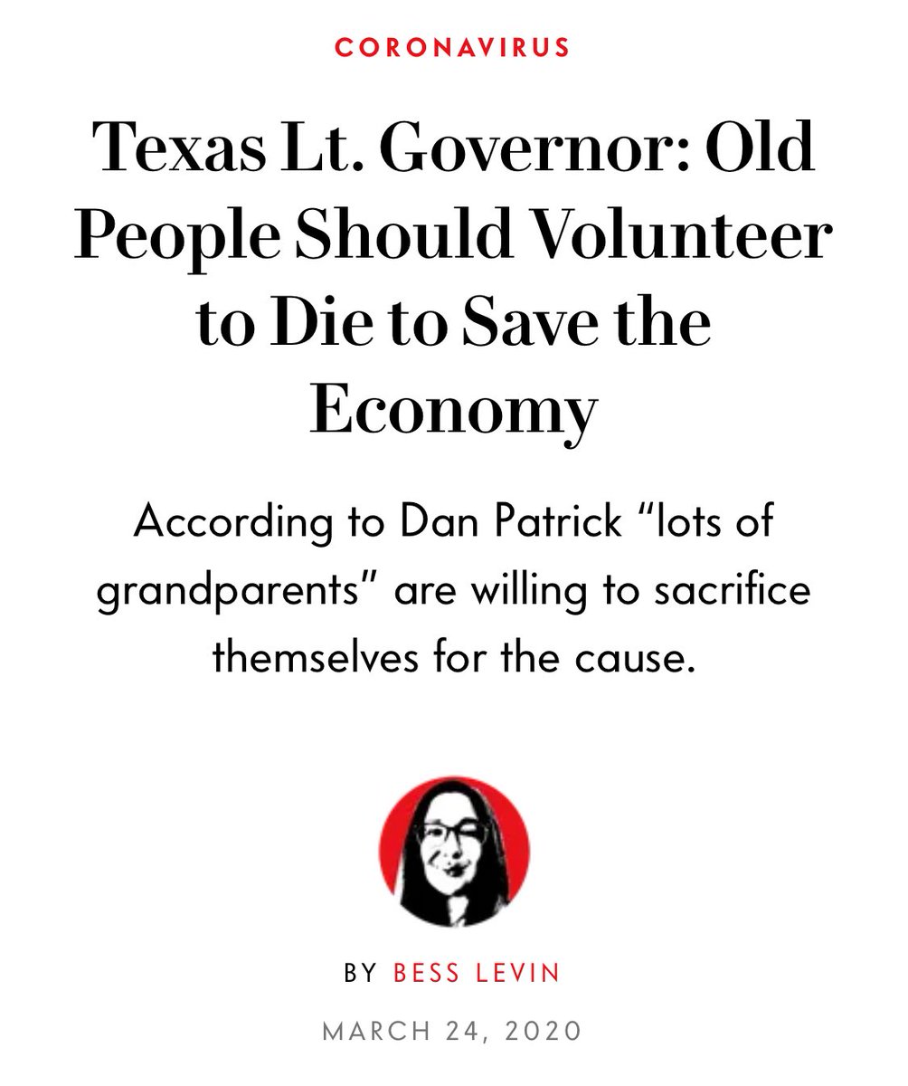 docrocktex26's tweet photo. @CandaceTX @EdwinFFlores Mmm hmm. 🥴 Remember when the GOP told Abuelita, MeeMaw and Big Mama that they needed to be sacrificed at the altar of Rona and vulture capitalism b/c lockdown was cutting into the supply siders’ profit margin? #Sadopopulism #MAGAMasochism #AmericanSociopath https://t.co/TrA0hRMXyn