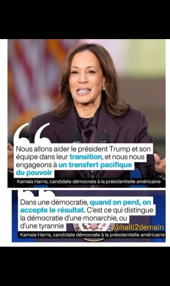 2t3mP's tweet photo. Présidentielle américaine : Kamala Harris promet «d'aider» Donald Trump dans la transition https://t.co/rTJcabXDBL