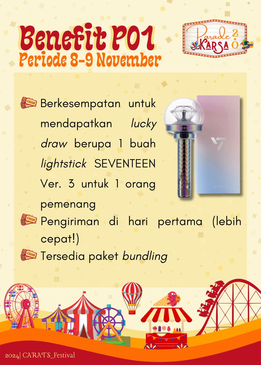 CARATS_Festival's tweet photo. "I don't need money or fame
To me, that don't mean a thing
I just need your love, that's more than enough" - Love, Money, and Fame

Gelombang satu pemesanan tiket menuju dunia kecil ciptaan Satria Parade resmi dibuka. Mari, menaiki kereta yang membawa kita pergi jauh. https://t.co/onlaY7wdZx