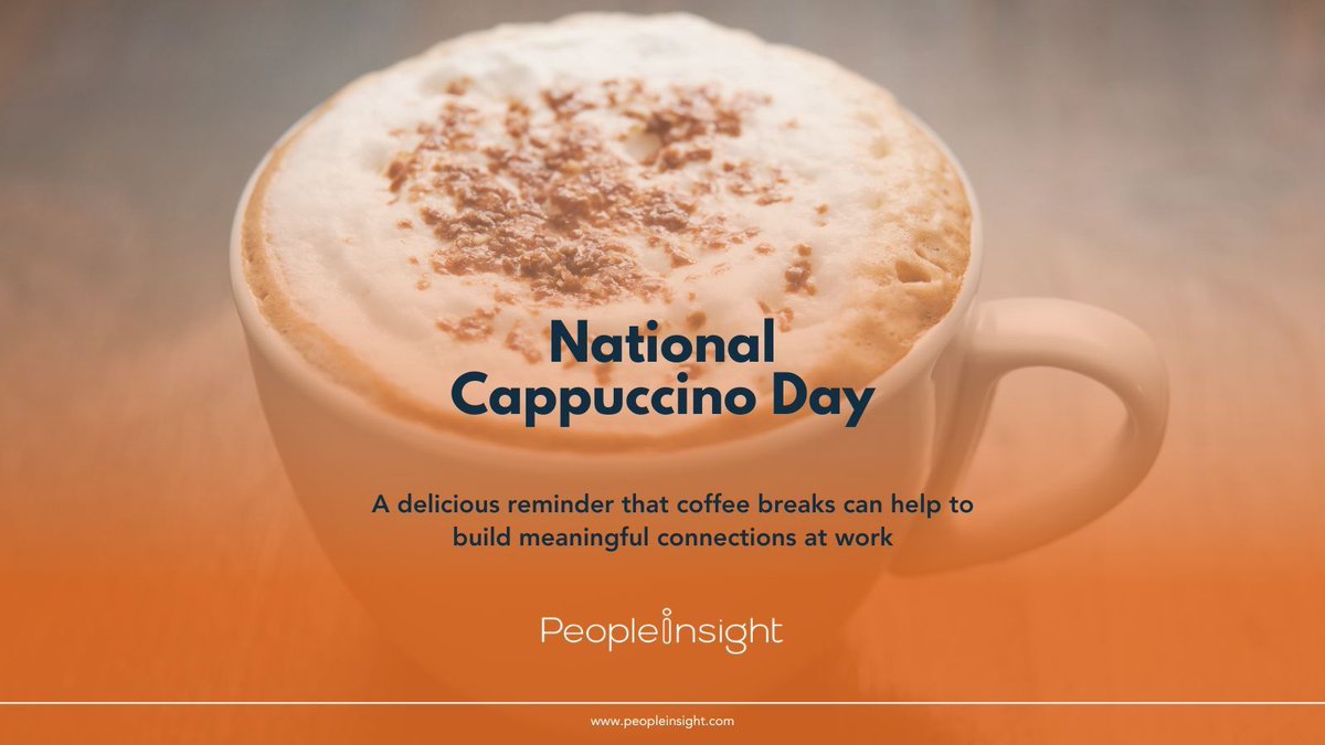 Happy National Cappuccino Day! ☕️🎉

Coffee isn't just a drink — it’s a chance for employees to connect, chat and build relationships.

How does your workplace encourage connection? 🤝

#CappuccinoDay #EmployeeEngagement #TeamBuilding #WorkplaceCulture