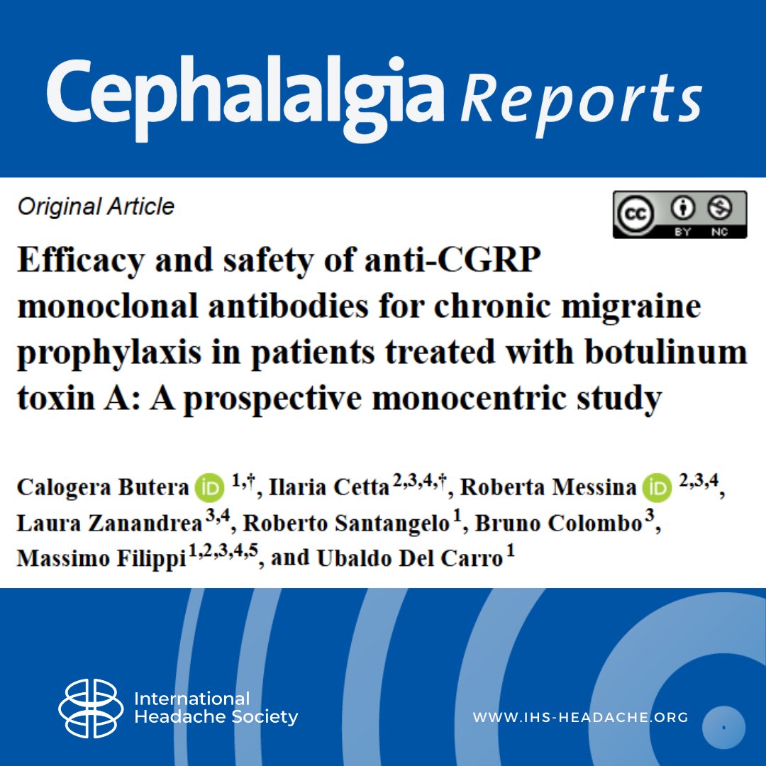 Chronic migraine treatment is challenging. This study explores combining OnabotulinumtoxinA and anti-CGRP monoclonal antibodies. Results show mAbs' efficacy and safety in BT-A-treated patients, particularly in partial responders.
journals.sagepub.com/doi/10.1177/25…
#migraine #headache