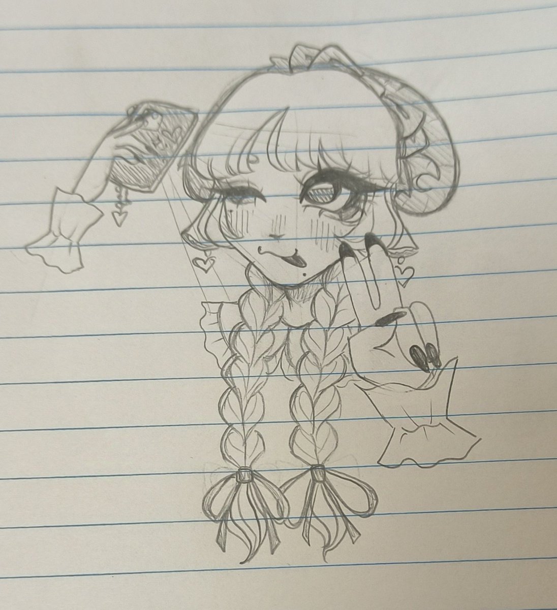 taijo_oxo's tweet photo. "Gyaru, cho kawaiii~~🎵🎶"

Taijour school doodle~😋♡
#vtuber #entvtuber #taijoart https://t.co/rMIq5dDgTR