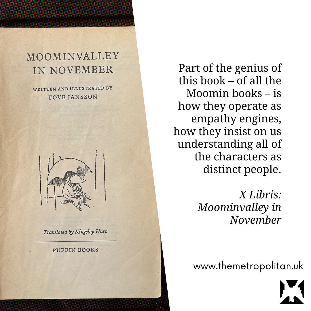 metrosocials's tweet photo. Tove Jansson’s Moomin books are an excellent example of how children’s books can contain important lessons without be didactic
https://t.co/2D0IeBXIc7 https://t.co/J1d8x4ilD0