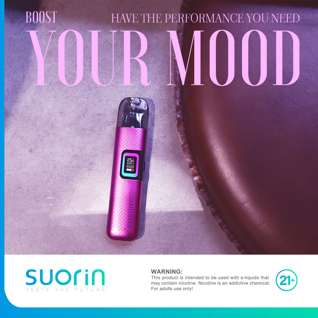Suorin Fero -Boost Your Mood😉

Warnings: This product is only for adults.

#suorin #suorinfero #vape #podit