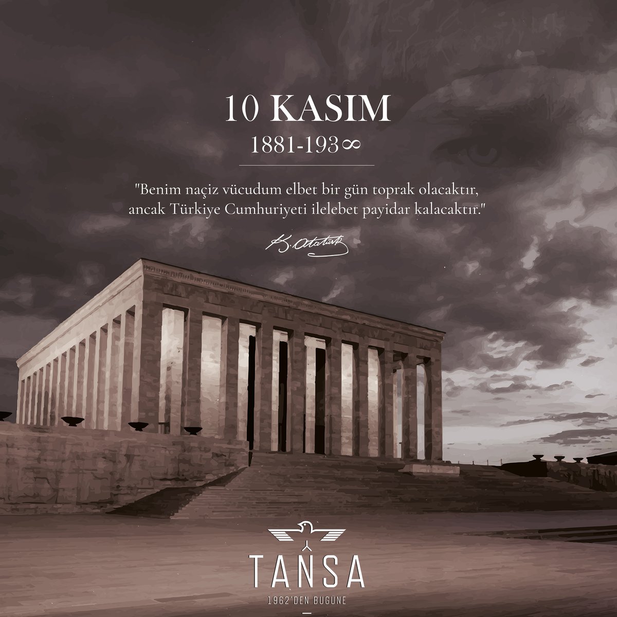 TansaTurnike's tweet photo. Türkiye Cumhuriyeti’nin kurucusu, Gazi Mustafa Kemal Atatürk’ü aramızdan ayrılışının 86. yılında saygı, sevgi ve özlemle anıyoruz. Minnetle... Sonsuza dek izindeyiz.

#10Kasım #Atatürk #SonsuzÖzlem https://t.co/6PKgaIiwlA
