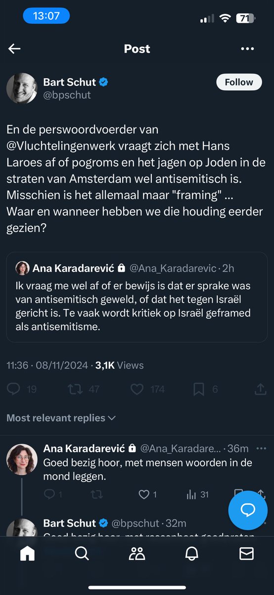 Zoals te doen gebruikelijk is Bart Schut weer demagogisch en leugenachtig bezig.