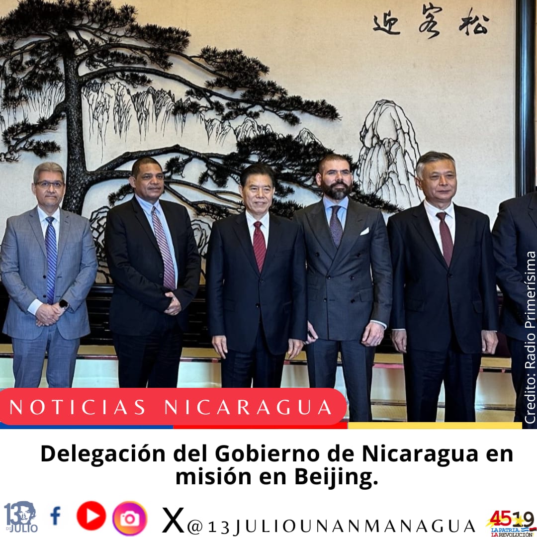 Una delegación nicaragüense está de misión especial en la capital de la República Popular China 
#4519LaPatriaLaRevolución
#SomosUNAN
#SoyCSM