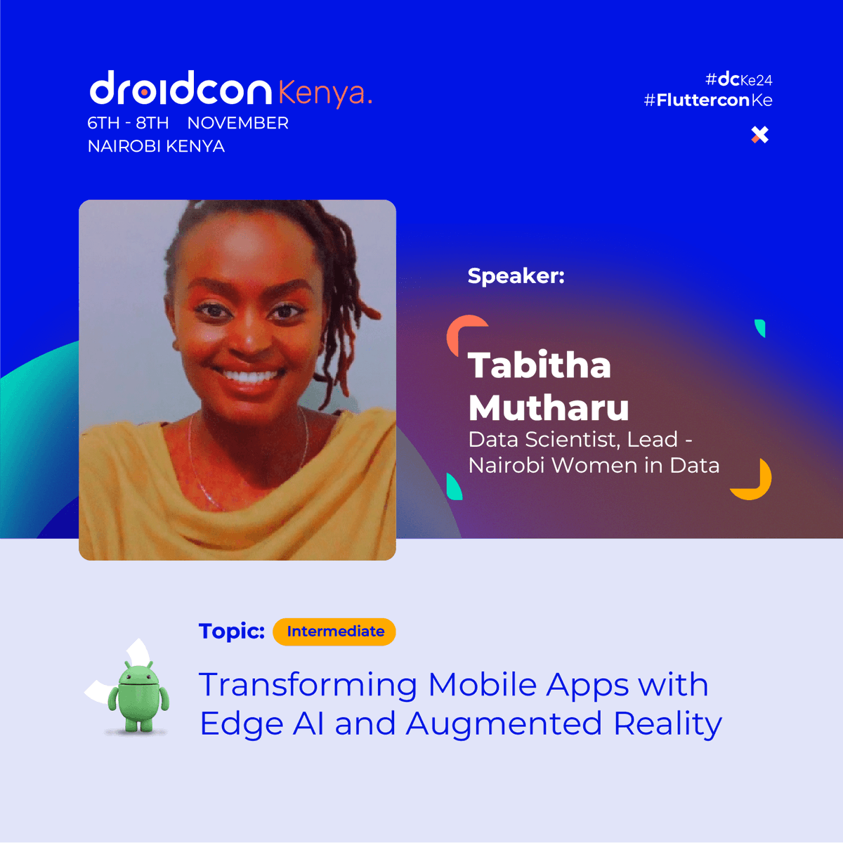 🚀 Dive into the future of mobile development with <a href="/mutharu_tabitha/">Tabitha Mutharu</a>'s talk on "Transforming Mobile Apps with Edge AI and Augmented Reality" at #dcke24! Explore how advancements in AI/ML, edge computing, and AR are reshaping mobile experiences—making them smarter, faster, and more