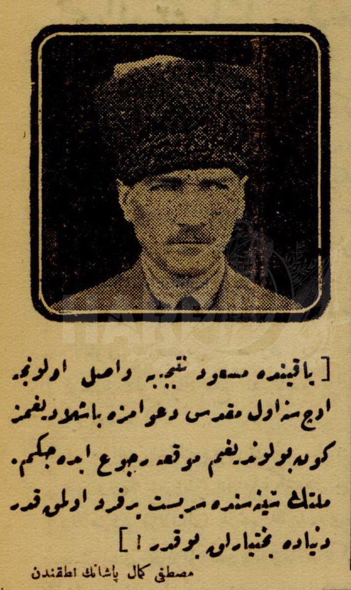 “Yakında mesut neticeye vasıl olunca üç sene evvel mukaddes davamıza başladığımız gün bulunduğum mevkiye rücu edecektim. Milletin sinesinesinde serbest bir fert olmak kadar dünyada bahtiyarlık yoktur.”

Mustafa Kemal Paşa’nın nutkundan.