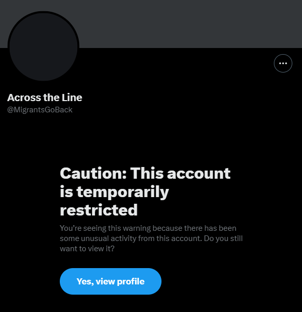 HenrySmith's tweet photo. @Teleticacom publica una notica de la agencia AFP y como detalle le agrega como fuente de información un tweet de una cuenta que se llama @ MigrantsGoBack
Cuenta que por cierto está temporalmente restrigida 😶
@Telenoticias7 @teletica7 https://t.co/hPP9kO3ogz