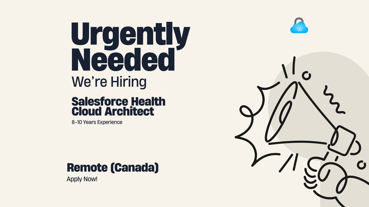 Winobell_Inc's tweet photo. Are you an experienced Salesforce Health Cloud Architect looking for your next career milestone? We are searching for a talented professional with 8-10 years of experience for our client
https://t.co/8jlrGM0NA1

#SalesforceArchitect #HealthCloud #CanadaJobs  #Salesforcejobs https://t.co/SeWW9tf8DA