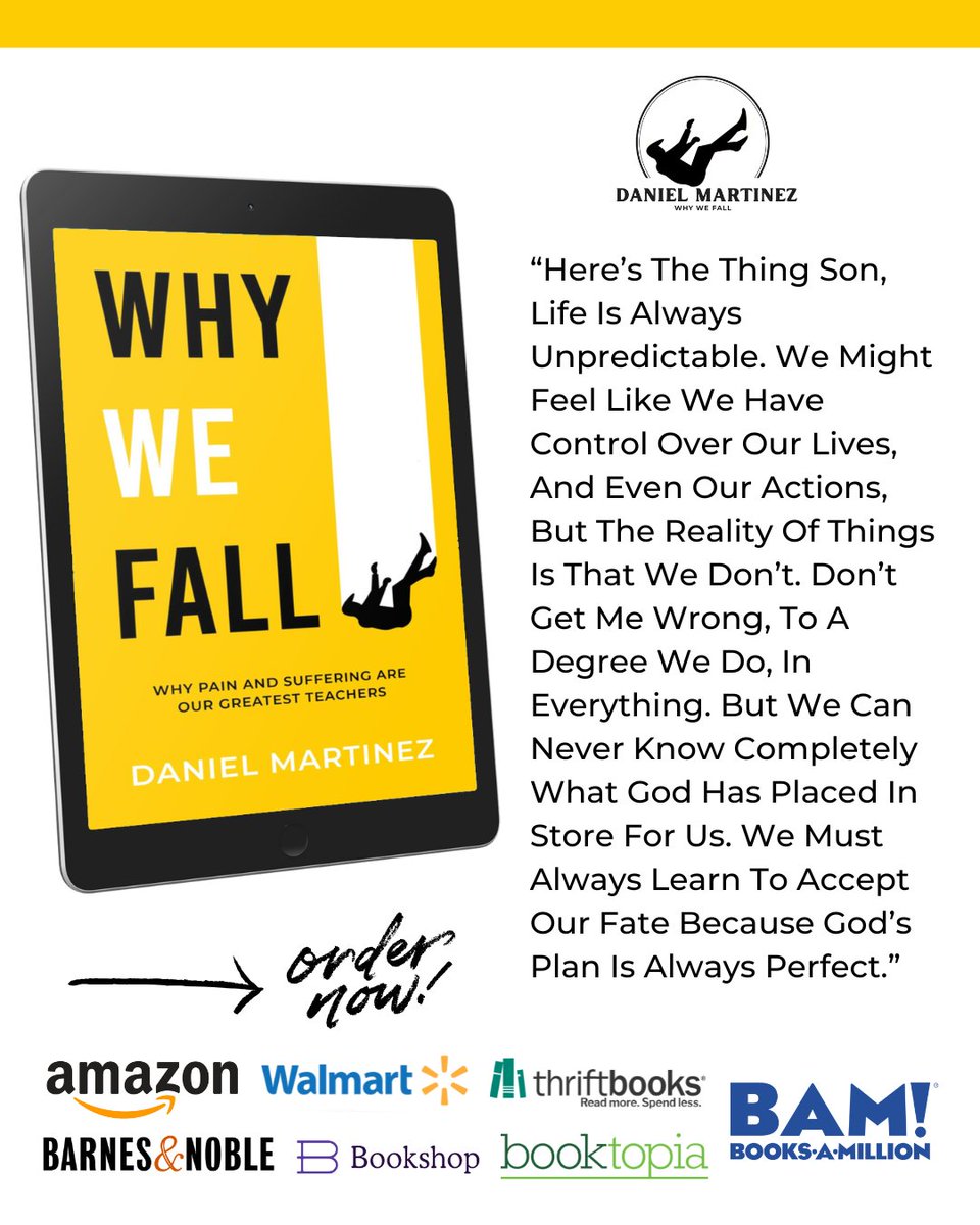 whywefallbook's tweet photo. 💫 Every fall is a lesson in strength. Discover how to turn pain into power with Daniel Martinez’s Why We Fall. Embrace the journey to resilience and growth. Available now on Amazon! 🌱💪 #WhyWeFall #Resilience https://t.co/1D3WGkodPr
