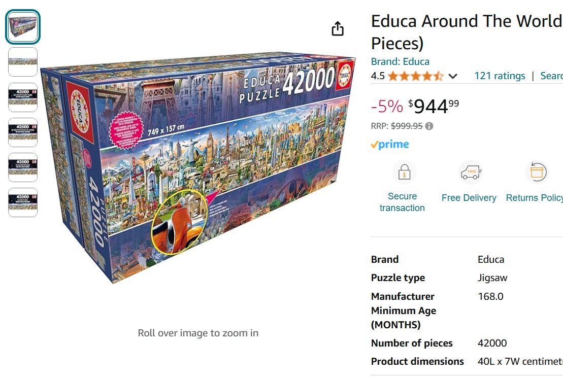 what's stopping you from buying 42000 piece, 7.5m long puzzle