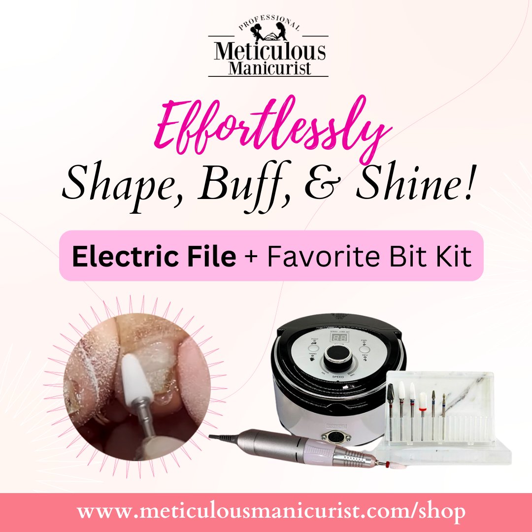 perfectpedi's tweet photo. The electric file is a staple in my career. The high-speed rotation allows for quicker removal of material and achieving desired nail shapes faster. 

You can buy from Facebook or Instagram Shop. Or go straight to our site:
https://t.co/OvLSchBC6c 

We ship worldwide!❤️ https://t.co/K0T9gQSGXI
