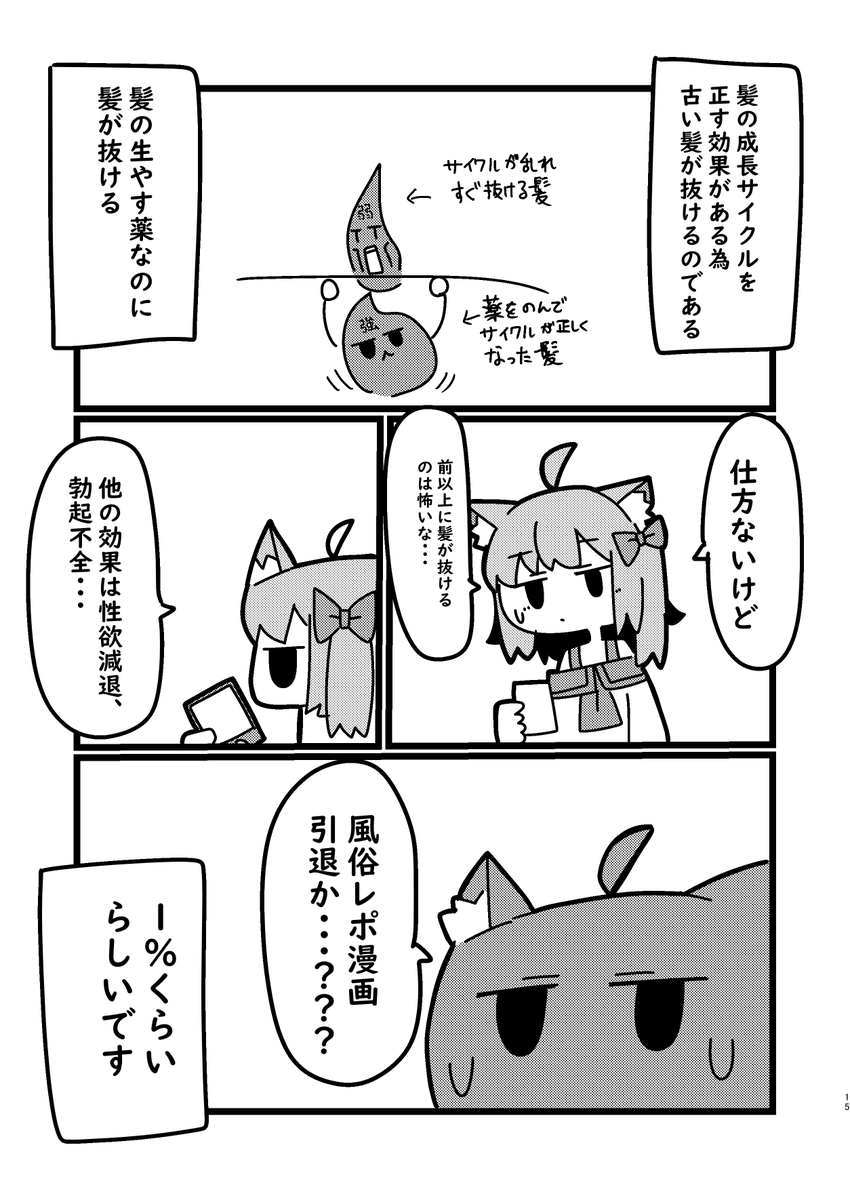 オタク、育毛剤を使うレポ漫画(3/3) 