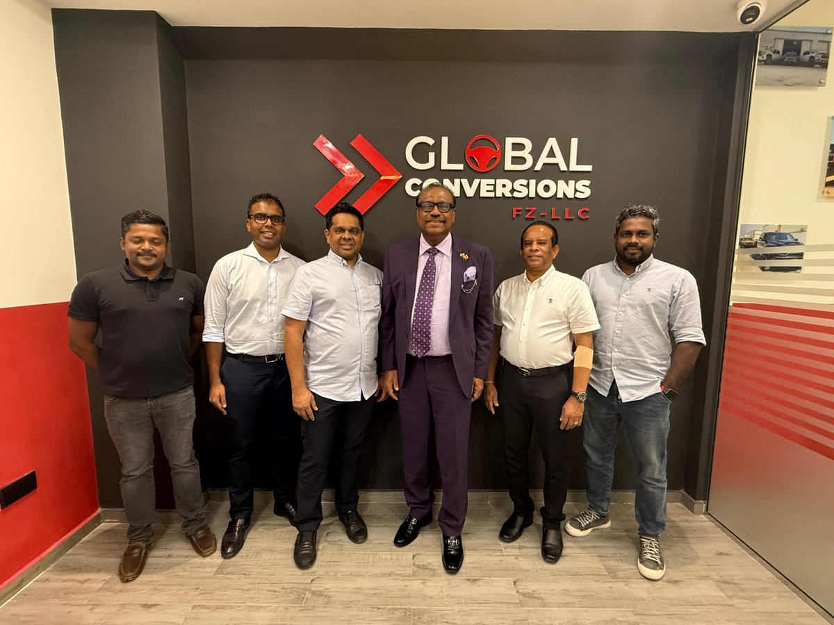 Proud to see #SriLankan talent thriving in the UAE! Visited Global Conversions FZ-LLC in Ras Al-Khaimah — what an inspiring example of success! Thank you, Chairman Suresh Edirisinghe, for the warm welcome and your incredible work. 🇦🇪🇱🇰#SriLankanEntrepreneurs #UAE #DiplomacyLK
