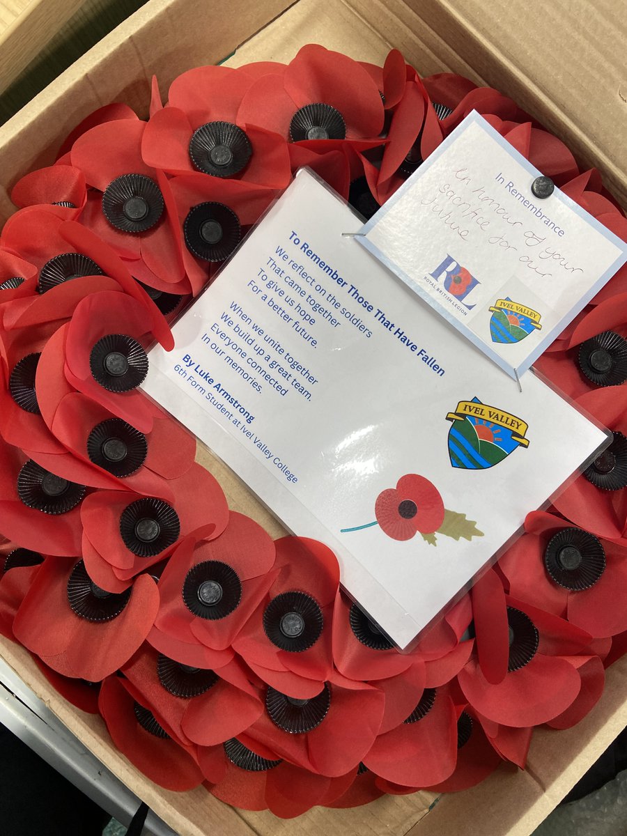 Ivel Valley School and College 🌈 (@ivel_valley_sch) on Twitter photo In honour of those that lost their lives for our future, we will remember them #LestWeForget #rememberanceday #HonourTheirSacrifice #PoppyAppeal <a href="/PoppyLegion/">Royal British Legion</a> In honour of those that lost their lives for our future, we will remember them #LestWeForget #rememberanceday #HonourTheirSacrifice #PoppyAppeal <a href="/PoppyLegion/">Royal British Legion</a>
