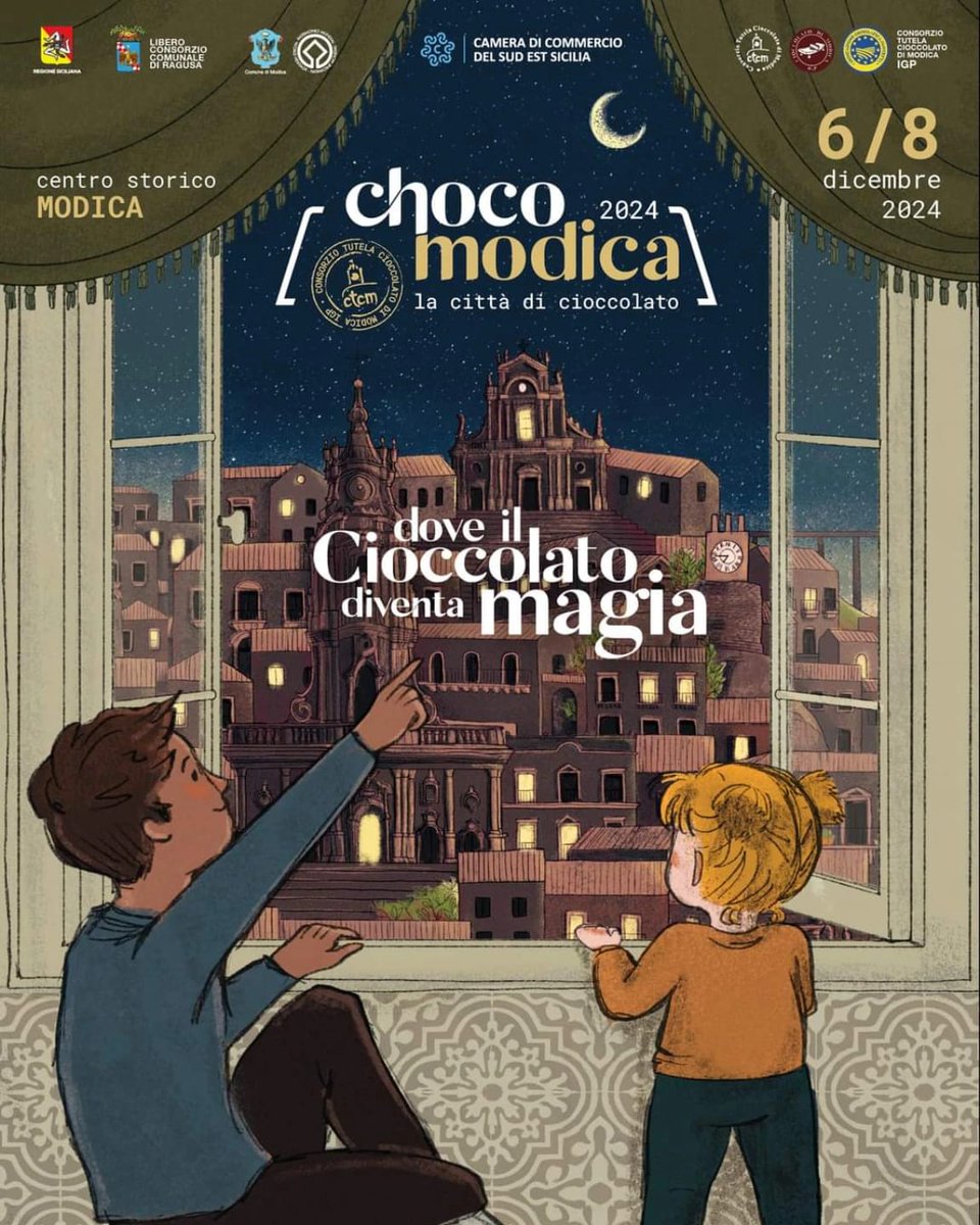 ChocoModica.. dove il cioccolato è magia 🍫
dal 6 all'8 dicembre andiamo ad addolcirci a #Modica perdendoci nelle sue deliziose vie barocche.

#eventisicilia24 #visitsicilyinfo #food #foodlovers #sicilia #sicily