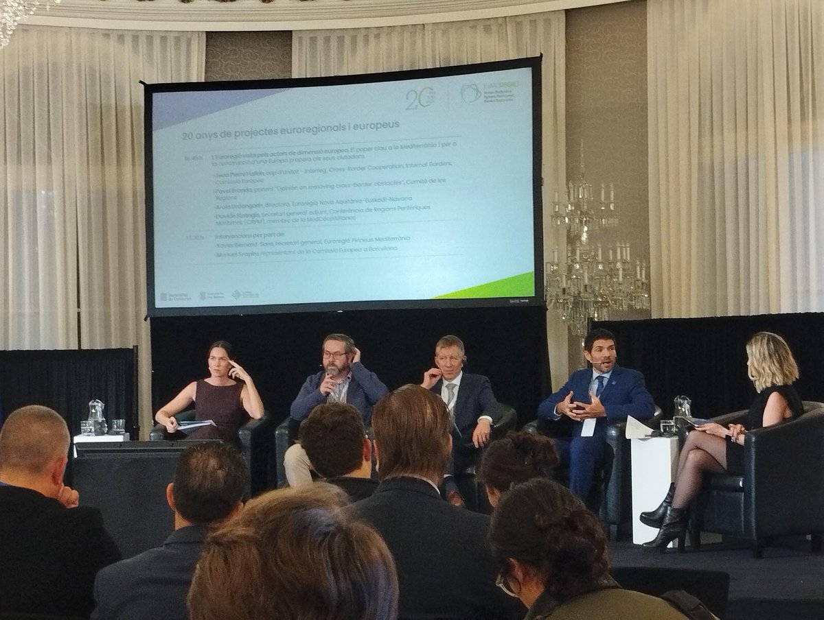 MedCities's tweet image. Celebrating the 20 years of the @Euroregion  Pyrenees-Mediterranean. The #Euroregion, a major player in territorial cooperation in Europe and the #Mediterranean, acting on behalf of its citizens. As members of the #MedCoopAlliance we attended the event and listened to